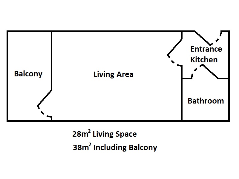 Bellevue Studio in Hinterglemm (sleeps 4) Floor Plan